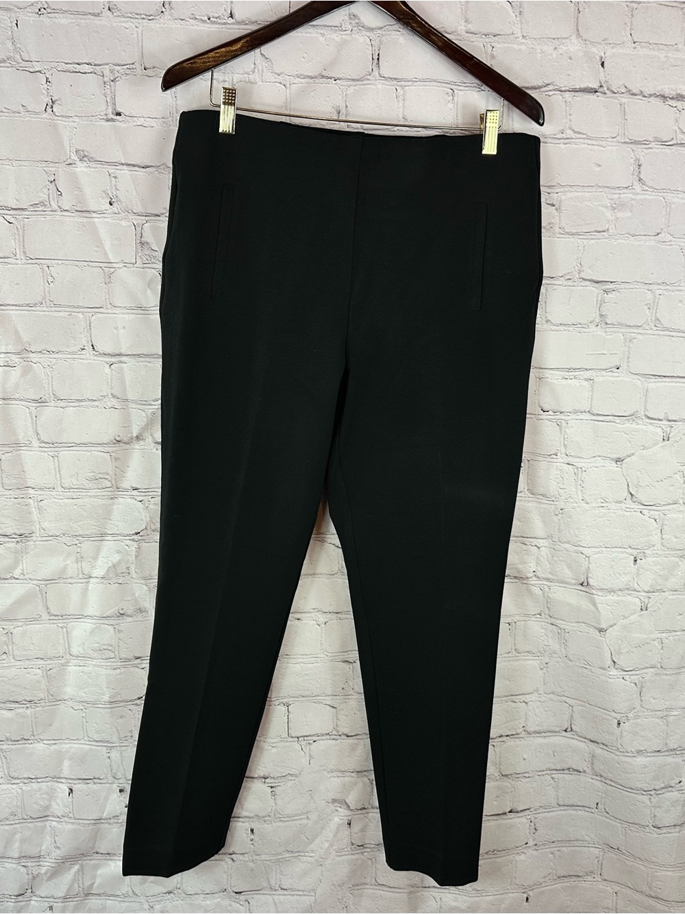 Chico's Black Ponte Pull-On Trousers